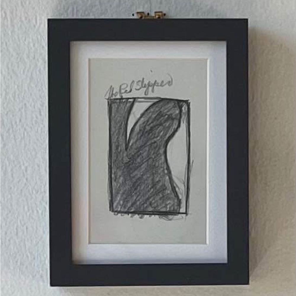 1980s Pencil Sketch framed (6x8)